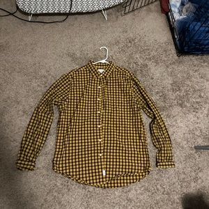 Checkered button up T-shirt